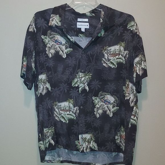 NWOT Saddlebred Sz 3XL Shirt w/ Palm Trees Super Soft & Silky B22 - Picture 1 of 6